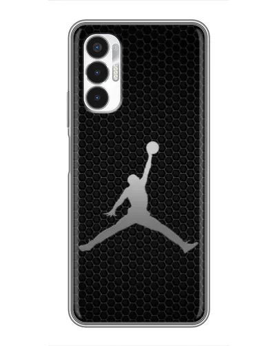 Чехол для TECNO POVA 3 (LF7n) с картинкой «Jordan Dark Carbon» Чехол для TECNO POVA 3 (LF7n) с картинкой «Jordan Dark Carbon»