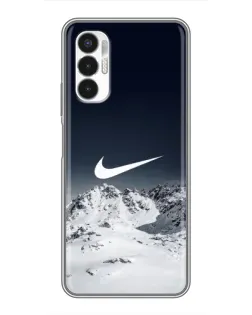 Чехол для TECNO POVA 3 (LF7n) с картинкой «Nike — зимние горы» Чехол для TECNO POVA 3 (LF7n) с картинкой «Nike — зимние горы»