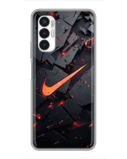 Чехол для TECNO POVA 3 (LF7n) с картинкой «Nike — эффект разломов» Чехол для TECNO POVA 3 (LF7n) с картинкой «Nike — эффект разломов»