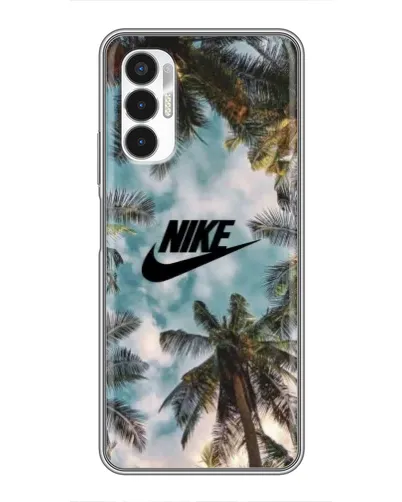 Чехол для TECNO POVA 3 (LF7n) с картинкой «Тропический принт Nike» Чехол для TECNO POVA 3 (LF7n) с картинкой «Тропический принт Nike»