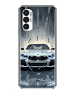 Чехол для TECNO POVA 3 (LF7n) с картинкой «BMW в свете фар»