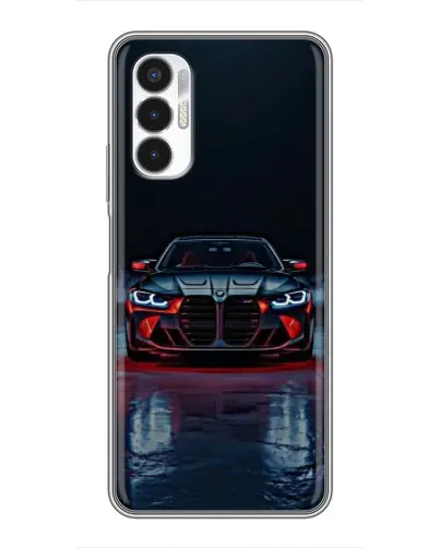 Чехол для TECNO POVA 3 (LF7n) с картинкой «BMW на мокрой дороге»