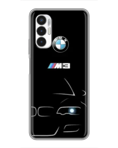 Чехол для TECNO POVA 3 (LF7n) с картинкой «Минималистичный принт BMW M3»