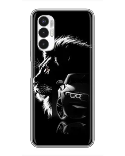 Чехол для TECNO POVA 3 (LF7n) с картинкой «BMW и лев»