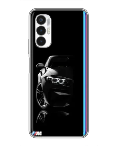 Чехол для TECNO POVA 3 (LF7n) с картинкой «Силуэт BMW в темноте»