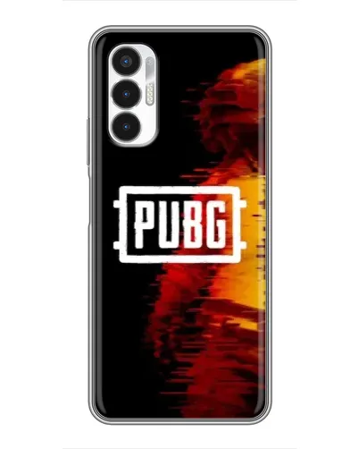 Чехол для TECNO POVA 3 (LF7n) с картинкой «Яркий логотип PUBG»