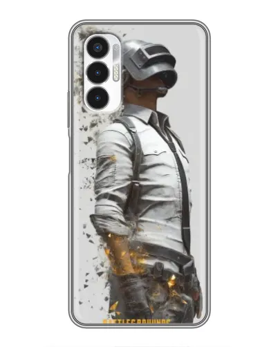 Чехол для TECNO POVA 3 (LF7n) с картинкой «PUBG — боец в пыли»