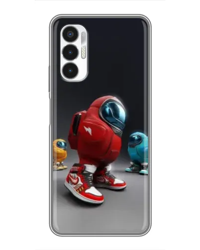Чехол для TECNO POVA 3 (LF7n) с картинкой «Among Us — 3D стиль»