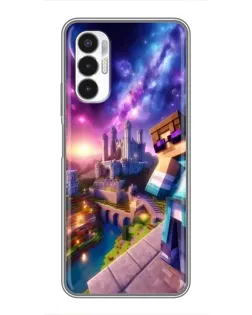 Чехол для TECNO POVA 3 (LF7n) с картинкой «Стив и космос» Чехол для TECNO POVA 3 (LF7n) с картинкой «Стив и космос»