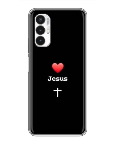 Чехол для TECNO POVA 3 (LF7n) с картинкой «Сердце - Jesus»