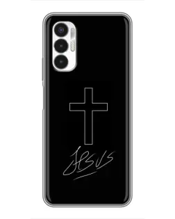 Чехол для TECNO POVA 3 (LF7n) с картинкой «Графический крест Jesus»