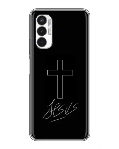Чехол для TECNO POVA 3 (LF7n) с картинкой «Графический крест Jesus» Чехол для TECNO POVA 3 (LF7n) с картинкой «Графический крест Jesus»