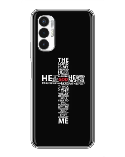 Чехол для TECNO POVA 3 (LF7n) с картинкой «Текстовый крест» Чехол для TECNO POVA 3 (LF7n) с картинкой «Текстовый крест»