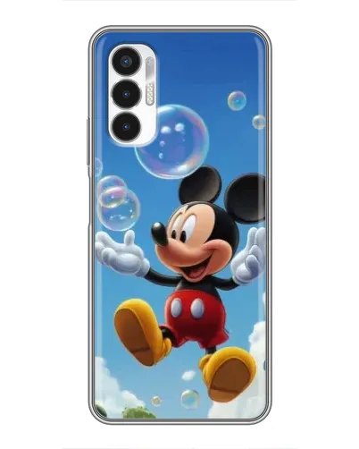 Чехол для TECNO POVA 3 (LF7n) с картинкой «Mickey и мыльные пузыри»