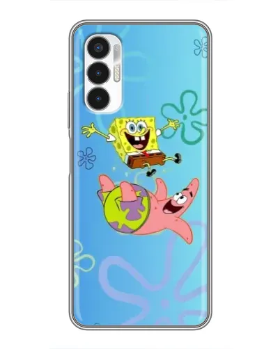 Чехол для TECNO POVA 3 (LF7n) с картинкой «Спанч Боб и Патрик»