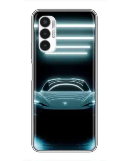 Чехол для TECNO POVA 3 (LF7n) с картинкой «Tesla в неоне» Чехол для TECNO POVA 3 (LF7n) с картинкой «Tesla в неоне»
