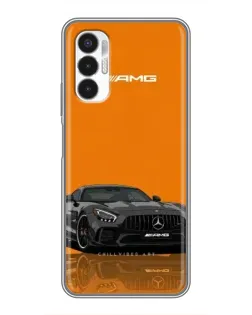 Чехол для TECNO POVA 3 (LF7n) с картинкой «Оранжевый Mercedes AMG»
