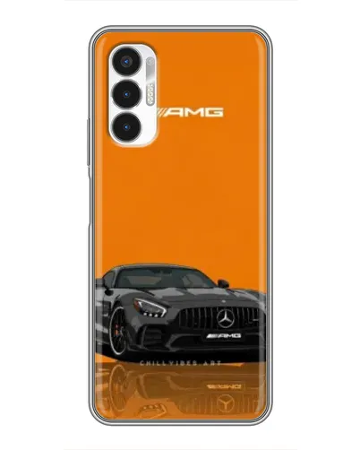 Чехол для TECNO POVA 3 (LF7n) с картинкой «Оранжевый Mercedes AMG»