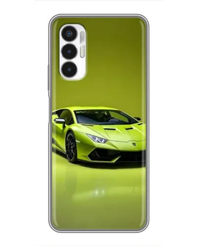 Чехол для TECNO POVA 3 (LF7n) с картинкой «Салатовый Lamborghini Huracan»