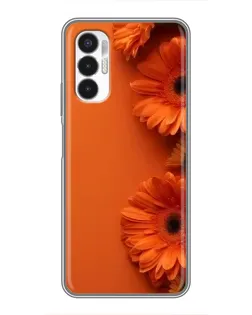 Чехол для TECNO POVA 3 (LF7n) с картинкой «Оранжевые герберы»