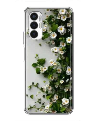 Чехол для TECNO POVA 3 (LF7n) с картинкой «Ветка мелких белых цветов» Чехол для TECNO POVA 3 (LF7n) с картинкой «Ветка мелких белых цветов»
