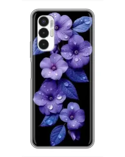 Чохол для TECNO POVA 3 (LF7n) з картинкою «Фіолетові квіти з росою» Чохол для TECNO POVA 3 (LF7n) з картинкою «Фіолетові квіти з росою»