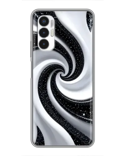 Чехол для TECNO POVA 3 (LF7n) с картинкой «Черно-белая спираль» Чехол для TECNO POVA 3 (LF7n) с картинкой «Черно-белая спираль»
