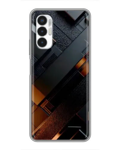 Чехол для TECNO POVA 3 (LF7n) с картинкой «Черные геометрические блоки» Чехол для TECNO POVA 3 (LF7n) с картинкой «Черные геометрические блоки»