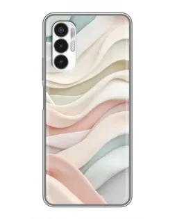 Чехол для TECNO POVA 3 (LF7n) с картинкой «Пастельные нежные волны»