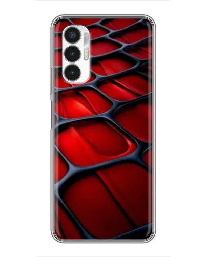 Чехол для TECNO POVA 3 (LF7n) с картинкой «Красная глянцевая сетка» Чехол для TECNO POVA 3 (LF7n) с картинкой «Красная глянцевая сетка»