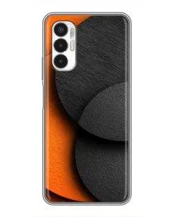Чехол для TECNO POVA 3 (LF7n) с картинкой «Геометрия оранжевых кругов»