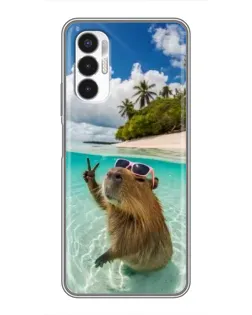 Чохол для TECNO POVA 3 (LF7n) з картинкою «Капібара на морі» Чохол для TECNO POVA 3 (LF7n) з картинкою «Капібара на морі»