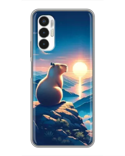Чехол для TECNO POVA 3 (LF7n) с картинкой «Закат солнца с капибарой» Чехол для TECNO POVA 3 (LF7n) с картинкой «Закат солнца с капибарой»
