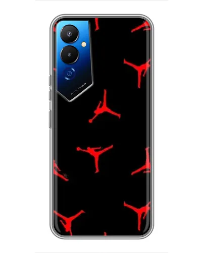 Чехол для TECNO POVA 4 (LG7n) с картинкой «Jordan Red Pattern» Чехол для TECNO POVA 4 (LG7n) с картинкой «Jordan Red Pattern»