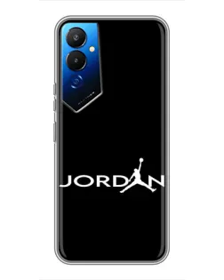 Чехол для TECNO POVA 4 (LG7n) с картинкой «Jordan White Logo»