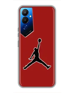 Чехол для TECNO POVA 4 (LG7n) с картинкой «Jordan Red Back»
