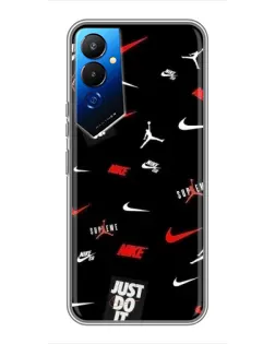 Чехол для TECNO POVA 4 (LG7n) с картинкой «Nike Mix Pattern»