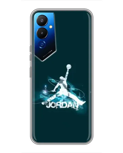 Чехол для TECNO POVA 4 (LG7n) с картинкой «Jordan Blue Fire» Чехол для TECNO POVA 4 (LG7n) с картинкой «Jordan Blue Fire»