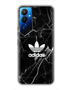 Чехол для TECNO POVA 4 (LG7n) с картинкой «Белый мрамор Adidas»