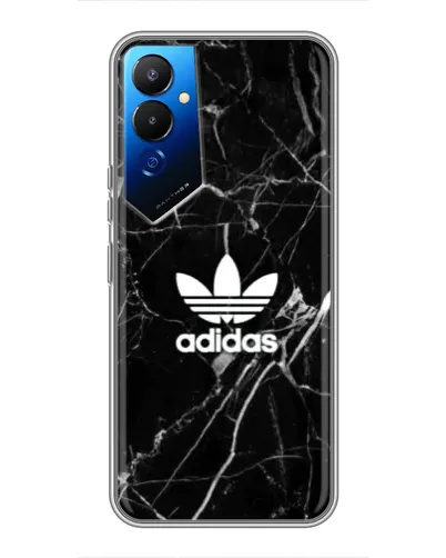 Чехол для TECNO POVA 4 (LG7n) с картинкой «Белый мрамор Adidas»