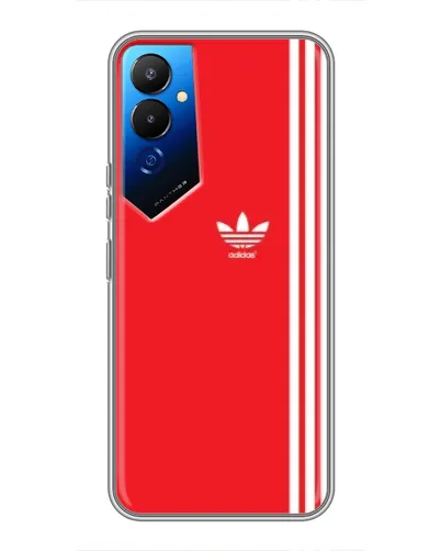 Чехол для TECNO POVA 4 (LG7n) с картинкой «Красный минимализм Adidas»
