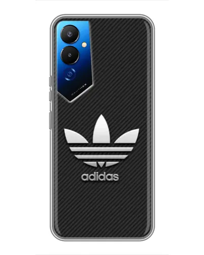 Чехол для TECNO POVA 4 (LG7n) с картинкой «Adidas Карбоновая текстура»