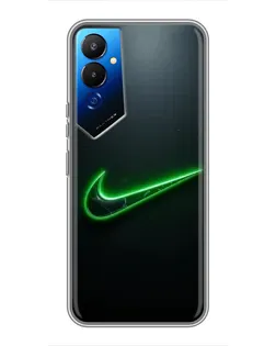 Чехол для TECNO POVA 4 (LG7n) с картинкой «Неоновый контур Nike»