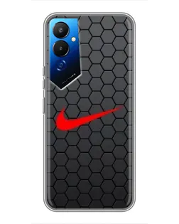 Чехол для TECNO POVA 4 (LG7n) с картинкой «Nike — карбоновая сетка»