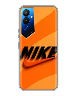 Чехол для TECNO POVA 4 (LG7n) с картинкой «Оранжевый драйв Nike»