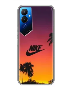 Чехол для TECNO POVA 4 (LG7n) с картинкой «Nike на закате солнца»