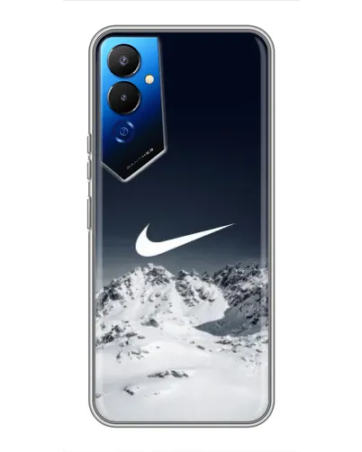 Чехол для TECNO POVA 4 (LG7n) с картинкой «Nike — зимние горы» Чехол для TECNO POVA 4 (LG7n) с картинкой «Nike — зимние горы»