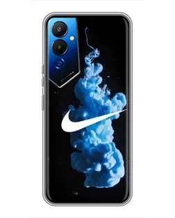 Чехол для TECNO POVA 4 (LG7n) с картинкой «Nike и синий дым»