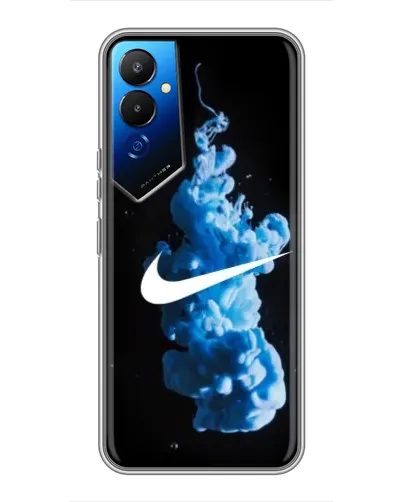 Чехол для TECNO POVA 4 (LG7n) с картинкой «Nike и синий дым» Чехол для TECNO POVA 4 (LG7n) с картинкой «Nike и синий дым»