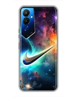 Чехол для TECNO POVA 4 (LG7n) с картинкой «Космический Nike Swoosh»